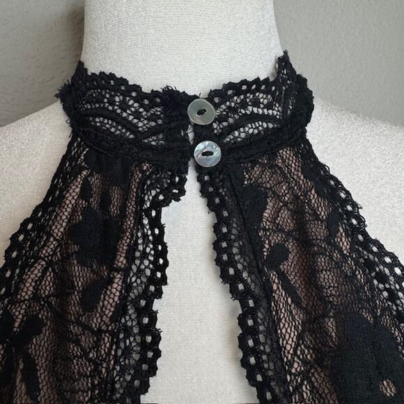 Mia Joy Fairy Goth Black Lace Tiered Ruffle Dress Size Small - Picture 3 of 16